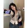 Vintage Long-sleeved Niche Knit Cardigan Coat Women's New Autumn Slimming Short Undercoat Top