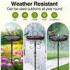 Bird Bath Bowl Vintage Rust-Resistant Garden Backyard Bird Waterer Rust Resistant LED Floating Candle Bird