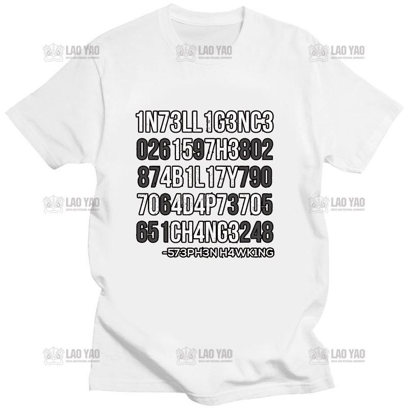 Kreativní pánská trička Vtipná geekovská trička Inteligence je schopnost přizpůsobit se změnám Potisk písmeny Tričko Pánské Nadměrné tričko