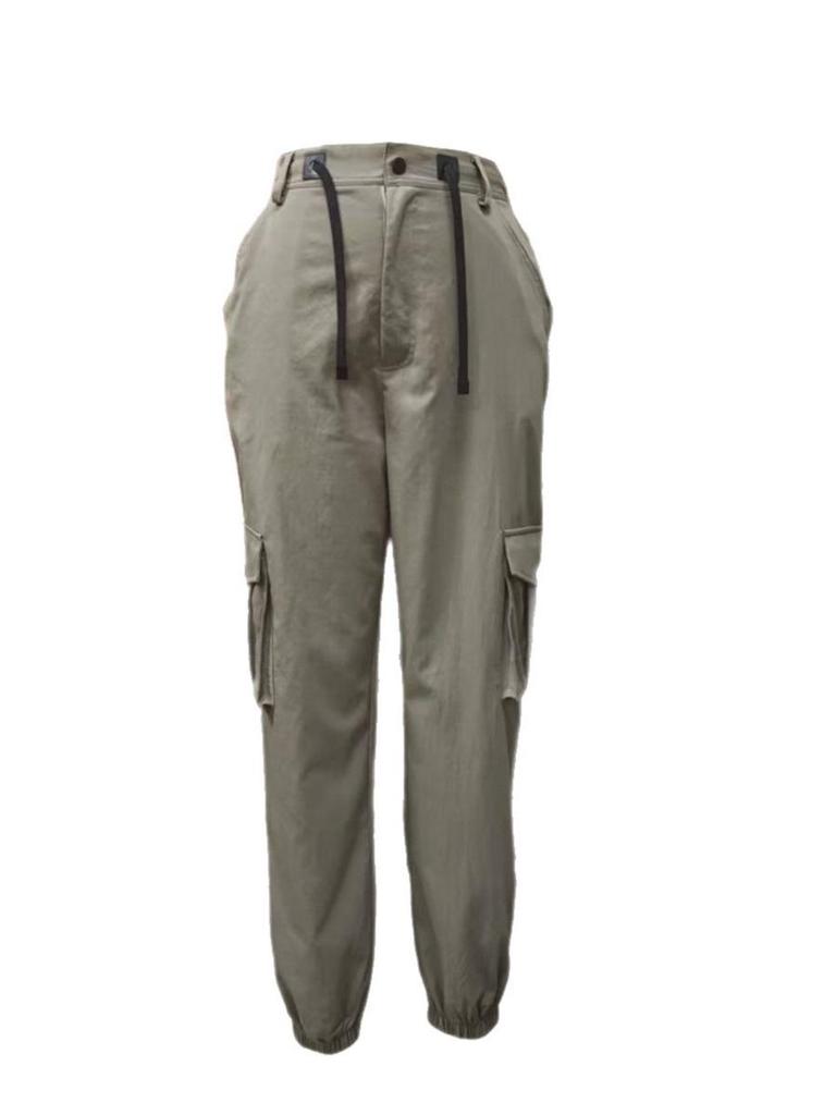 2025 Women's Fashion Multi-pocket Ankle-tie Workwear Pants