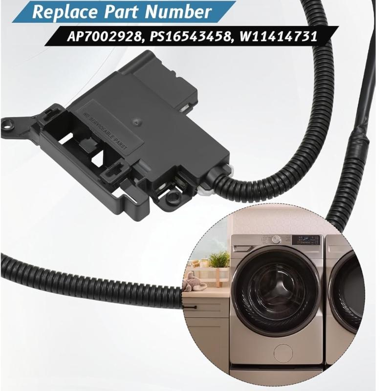 Washer Latches Assembly Plastic W11414731 Efficient for Various Models Ensuring Secure Operation Washer Maintenance