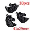 New Fashion Black Plated Charms Spider Star Wings Butterfly Horse Metal Alloy Pendant DIY Charms for Jewelry Making Findings