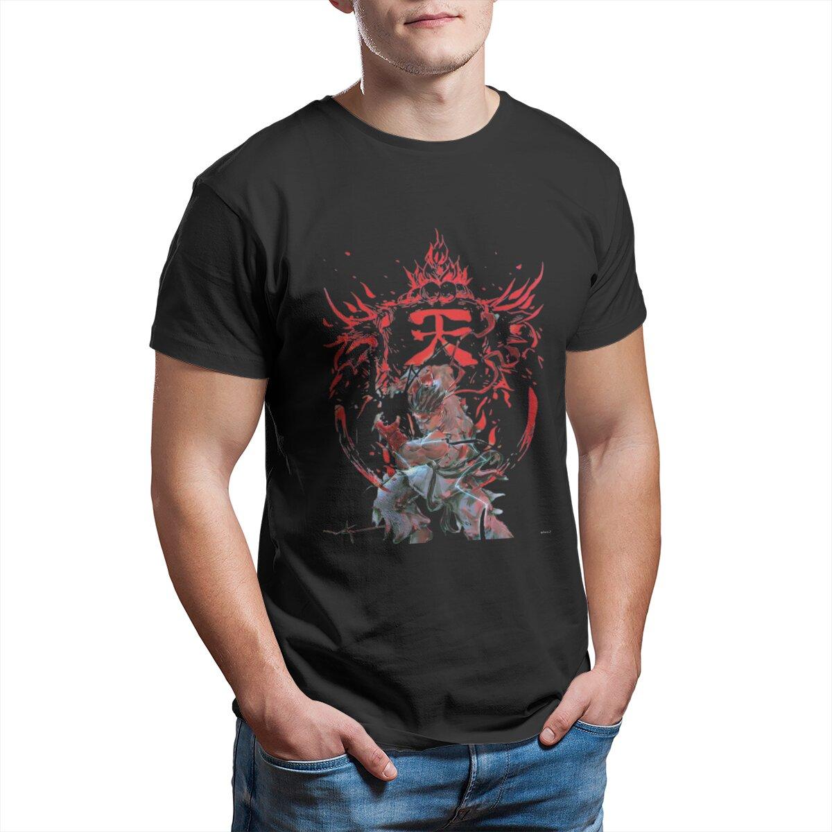 Supre Ryu street fighter tshirt 100 Cotton Unique Video game Retro Arcade game Unisex TShirt Big size Printed tshirt S