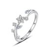 Tancise Klassisk 925 Sterling Sølv Zircon Ring Dame Smykker Bryllup Løfte Party Gift