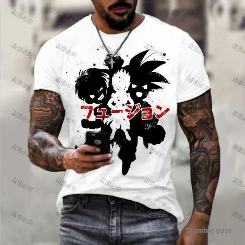 Summer Men s Dragon Ball Super Saiyan T-shirt Gym Goku XXS