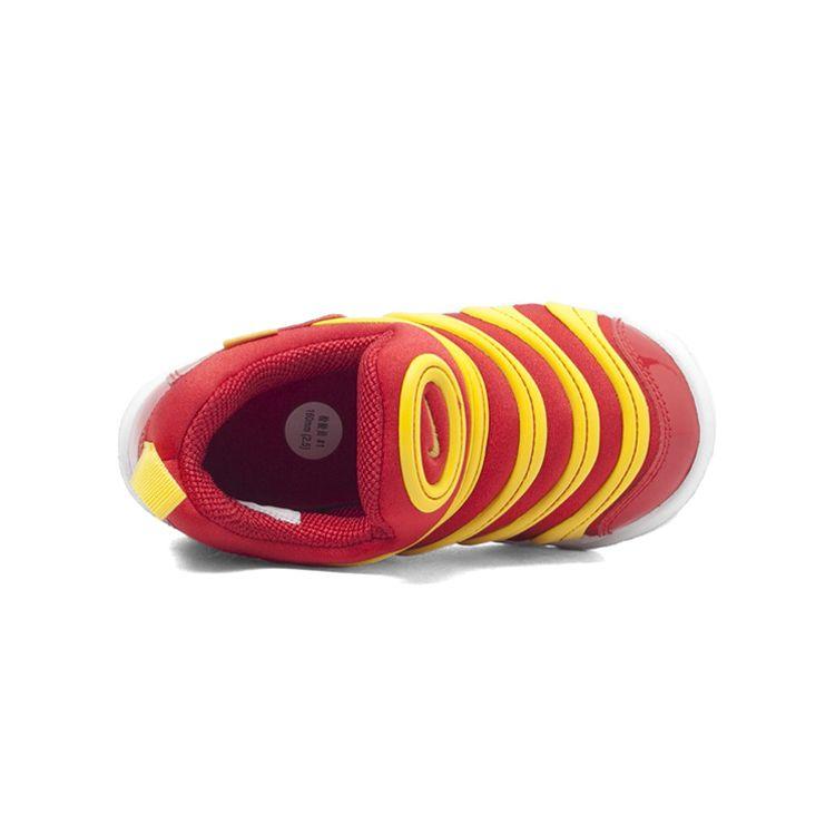 Nike Dynamo Free Classic Versatile Caterpillar Durable Low-Top Walking Shoes Bright Yellow Bright Red Baby Sneaker 343938-618