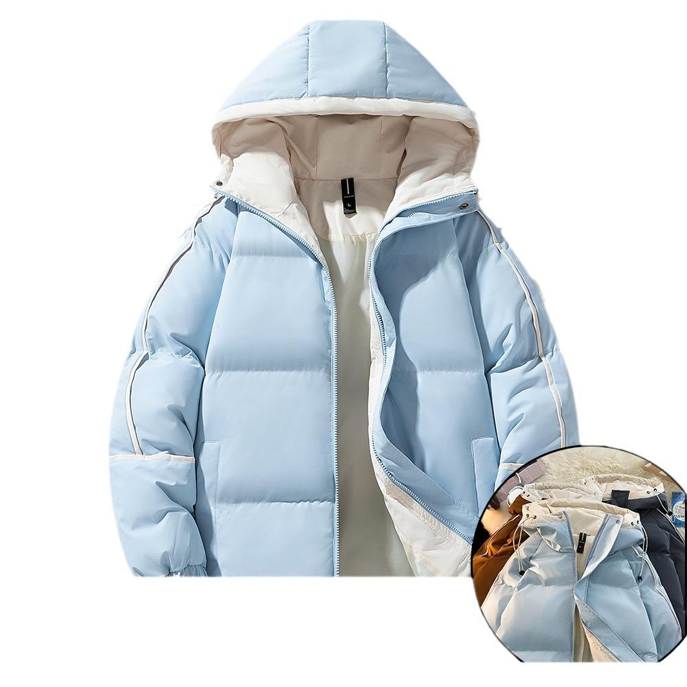 Herren Kapuzen-Pufferjacke Baumwollmantel Paar Freizeitjacke