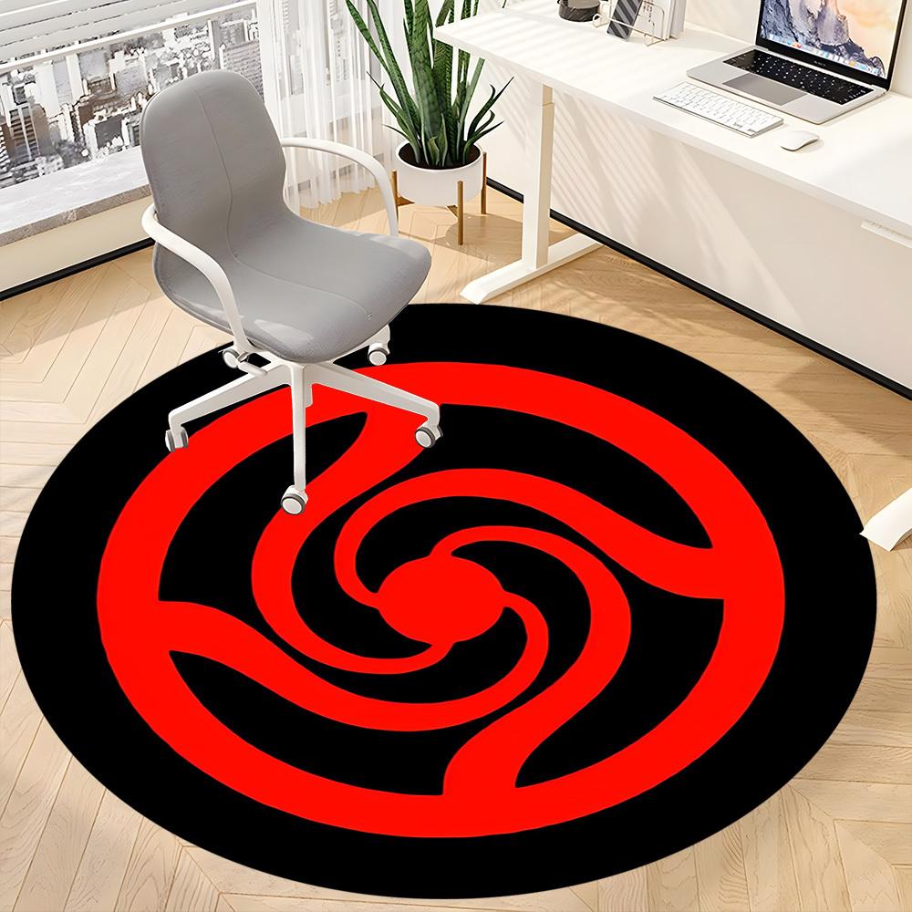 1pc Spiral Pattern Carpet for Office Non Slip, Round Carpet, Soft & Comfortable, Carpet for Office, Lightweight Round Floor Mat
