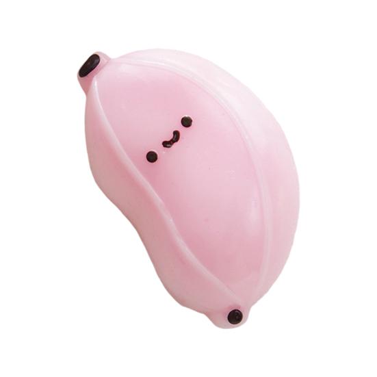 Brinquedo de Apertar Banana Desenho Animado Simulado Elástico Rebote Lento Banana Sorridente Fidget Toy Portátil Formato de Fruta Simulada Brinquedo Sensorial