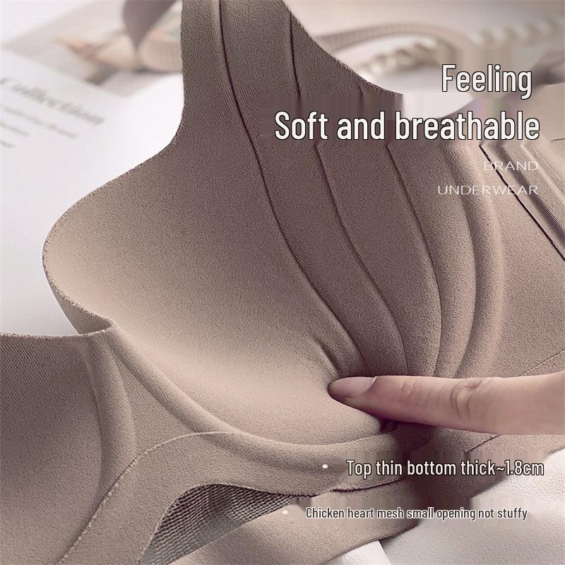 Seamless Push-Up Bra with Side Support: Sexy Cutout Design for Comfort, Lift, and Enhancement of Small Chests.