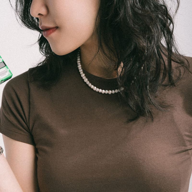 BICYCLE TROPHY BT Freshwater Pearl Necklace 03 (6mm / Fix Type)