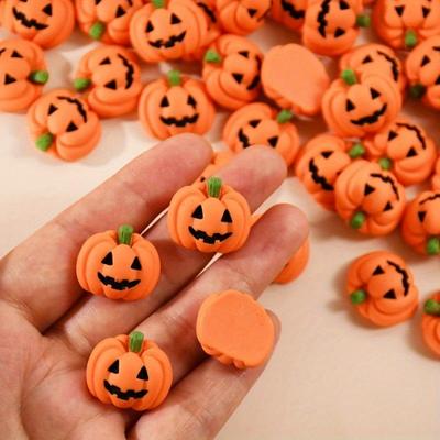 Mini Pumpkin Decoration Flat Back Resin Autumn Decoration DIY Crafts Thanksgiving Table Decoration