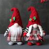 AEE4-Christmas Gnomes Christmas Gnome Cute Faceless Doll Hooded Forest Old Man Doll Home Plush Desktop Ornaments