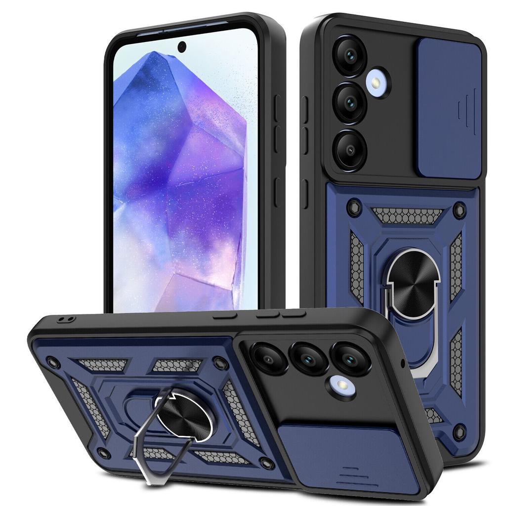Military Armor Case For Samsung Galaxy A56 A36 A26 A16 5G A55 A35 A25 A15 Cover Shockproof Heavy Duty Ring Stand Holder Shell