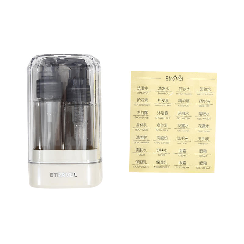 NEW 35ML Clear Empty Refillable Airless Vacuum Pump Cream Lotion And Spray Bottle Set Sample Packing For Toiletries Portable