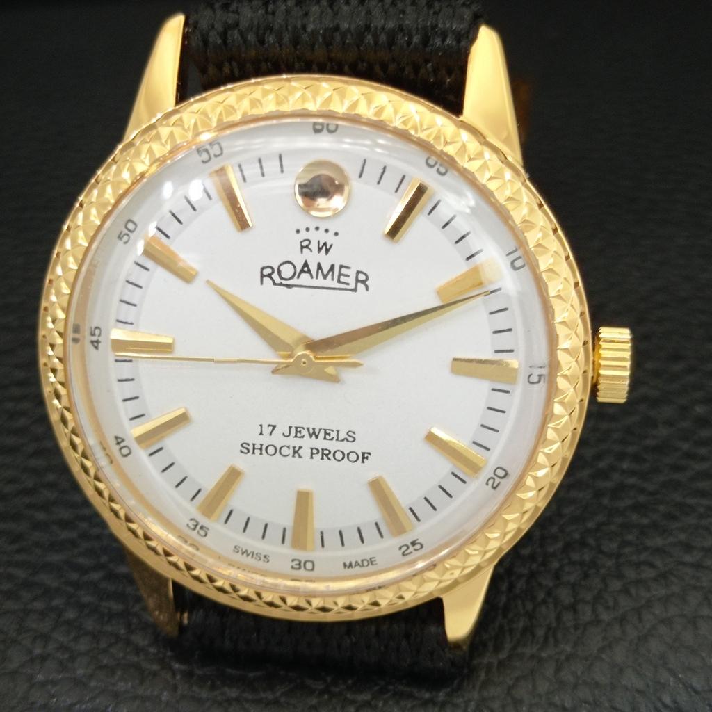 HAND-WINDING SWISS MENS REFURBISHED VINTAGE WHITE COLOR DIAL WATCH a707354-1