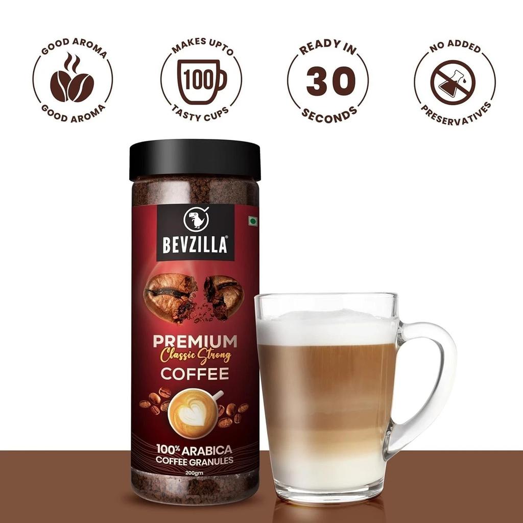 Bevzilla 200 Gram Classic & 200 Gram Vanilla Flavoured Instant Coffee Powder