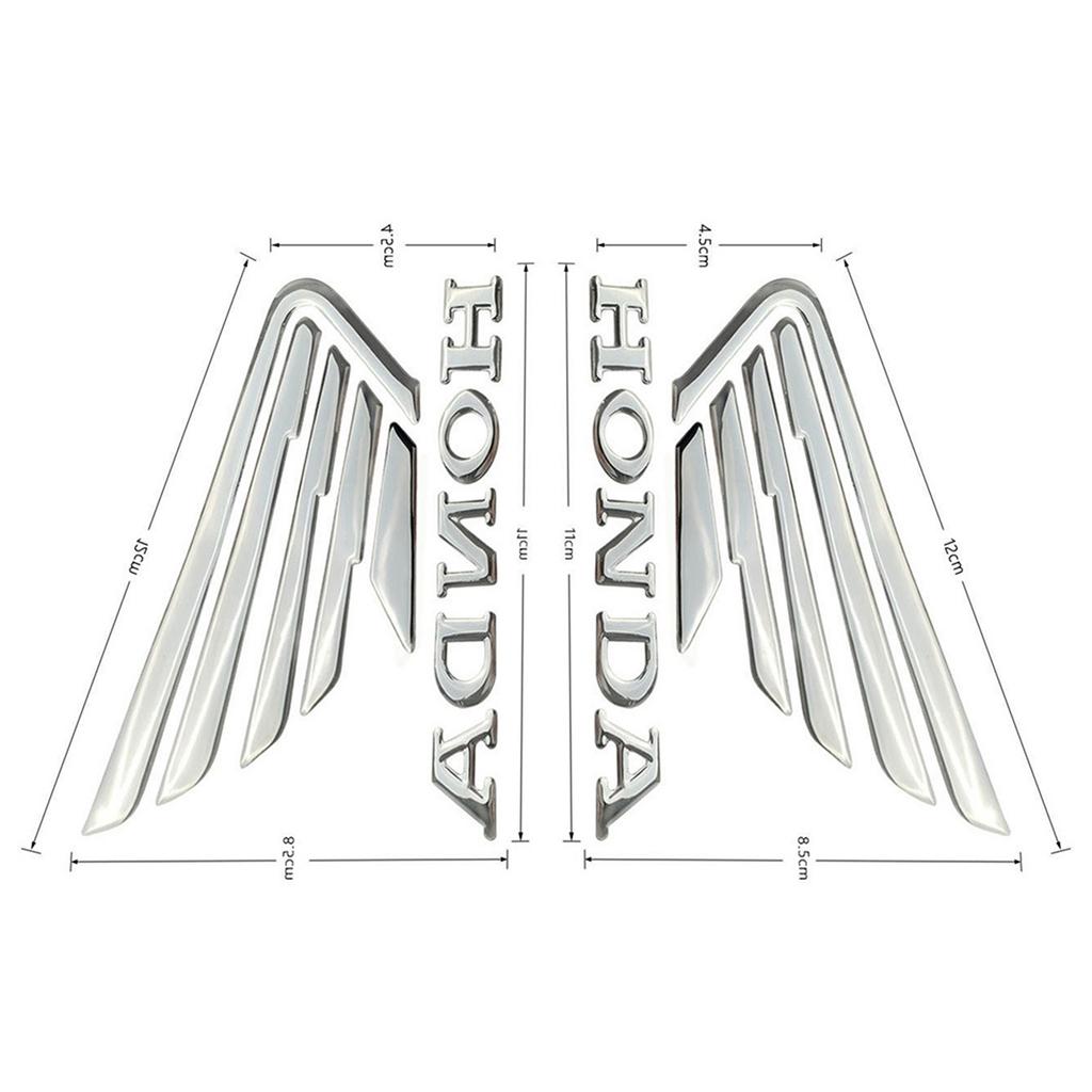 AAADK1 3D Car Motorcycle Honda Stickers Decals Tank Helmet Cbr Cb Pcx Wing Logo Red White Black