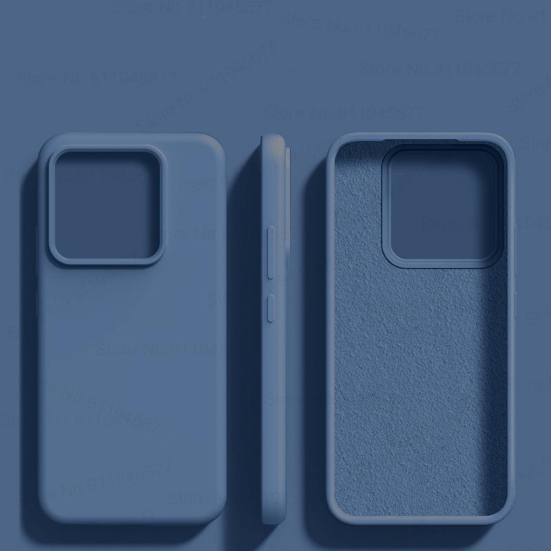 Liquid Silicone Case For Xiaomi Mi 14 Ultra 13T 13 Lite 12T 12S 11T Redmi Note 13 12 11 10 Pro Plus 5G 13C Shockproof Soft Cover
