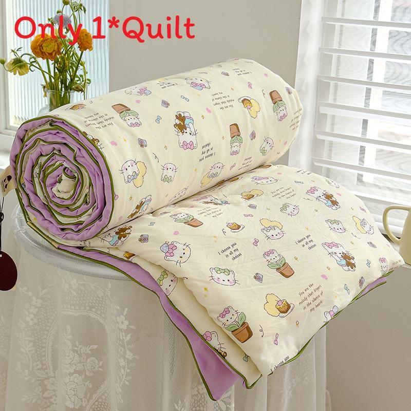 Flower Animal Cake Print Summer Air Conditioning Blanket Quilt Gift