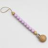 Lightweight Pacifier Clip Silicone Wood Soother Holder Baby Teething Chain  StrollerMinimalist