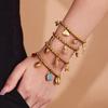 Qiong Yao Ocean DIY Beaded Bracelet Set: Starfish Shell 5A Zirconium Stainless Steel Ornament