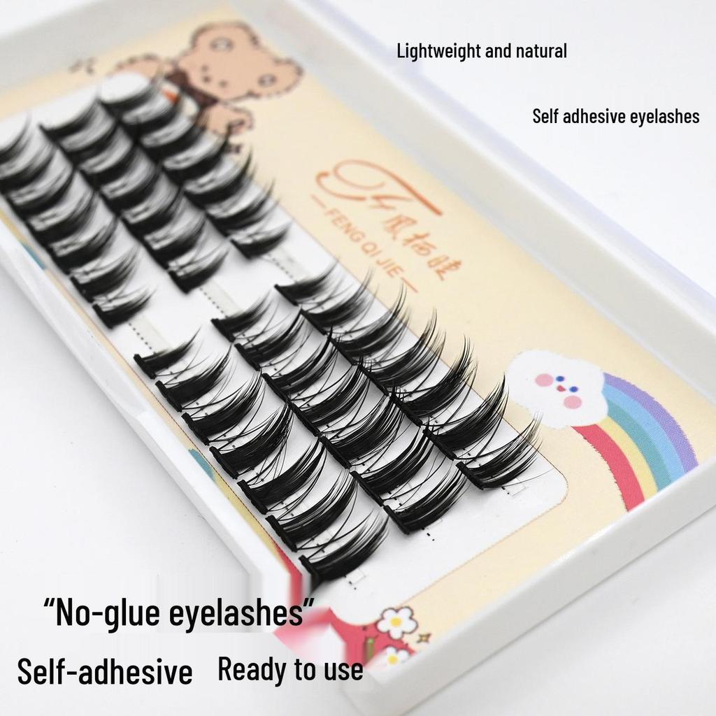 Glue-Free Self-Adhesive Dense False Eyelashes - Big Devil Comic Edition for Easy Three-Step Application