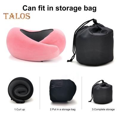 Cuscino da viaggio per collo Cuscino di supporto per collo in memory foam per aereo Cuscino di supporto per collo lavabile dal design ergonomico regolabile