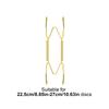 Wand-Ausstellungsplatten Geschirr-Aufhänger Halter Feder-Wandplatte Metall-Aufhänger mit Goldbeschichtung Geschirr-Halter mit Haken W-Typ