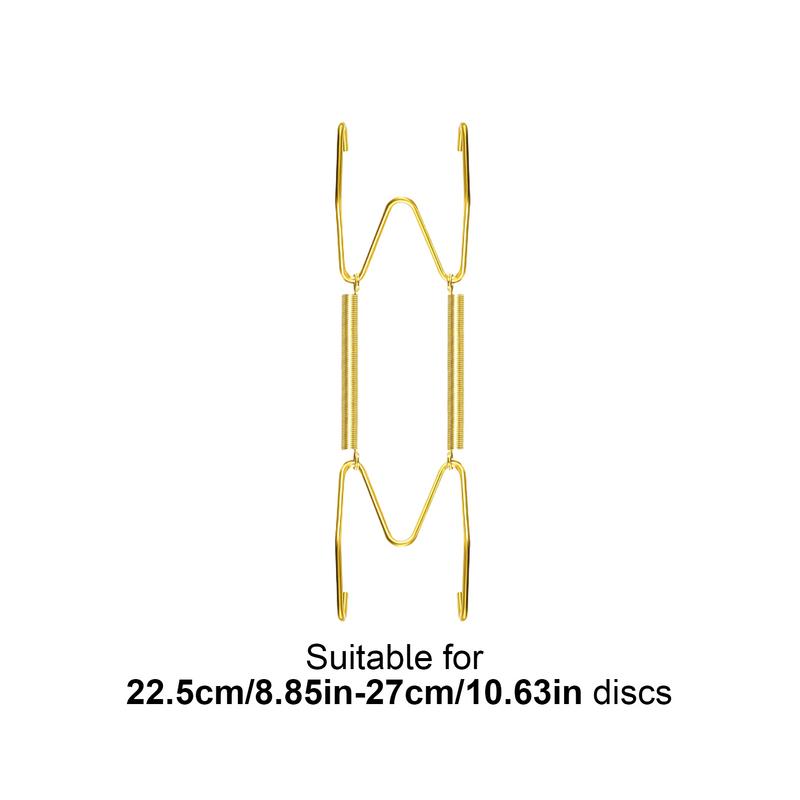 Wand-Ausstellungsplatten Geschirr-Aufhänger Halter Feder-Wandplatte Metall-Aufhänger mit Goldbeschichtung Geschirr-Halter mit Haken W-Typ