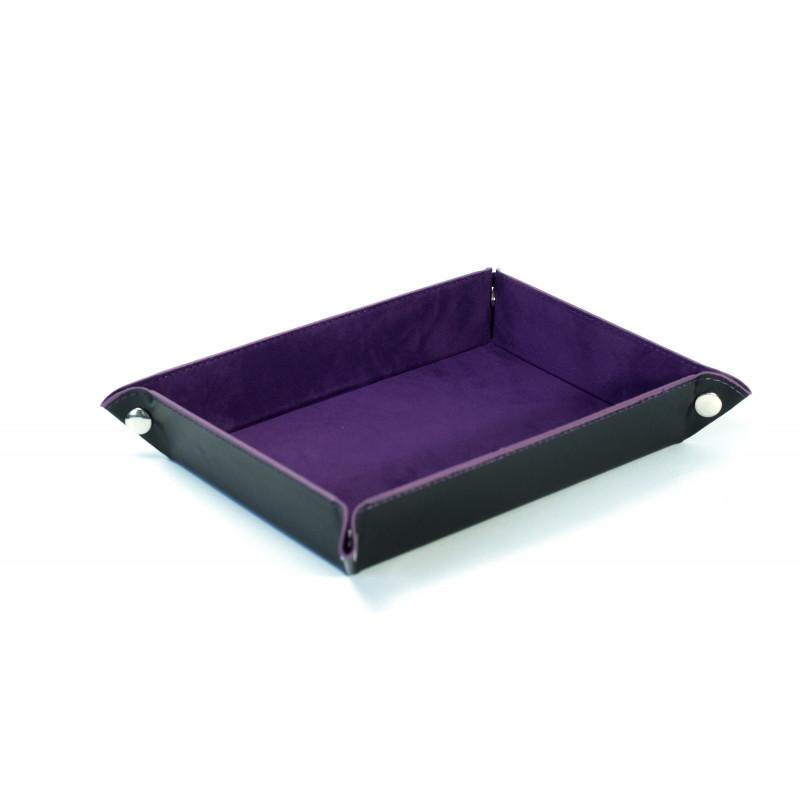 Aksamitno skórzany dice tray tacka na kości rpg magnata 22x16 cm