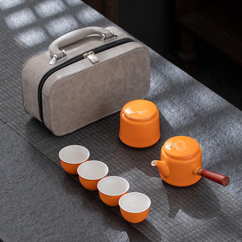 Ceramic Portable Travel Tea Set Bank Company Portable Tea Set
