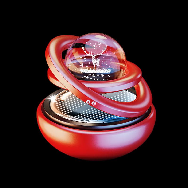 OIMG Solar Rotating Car Air Freshener Ornament