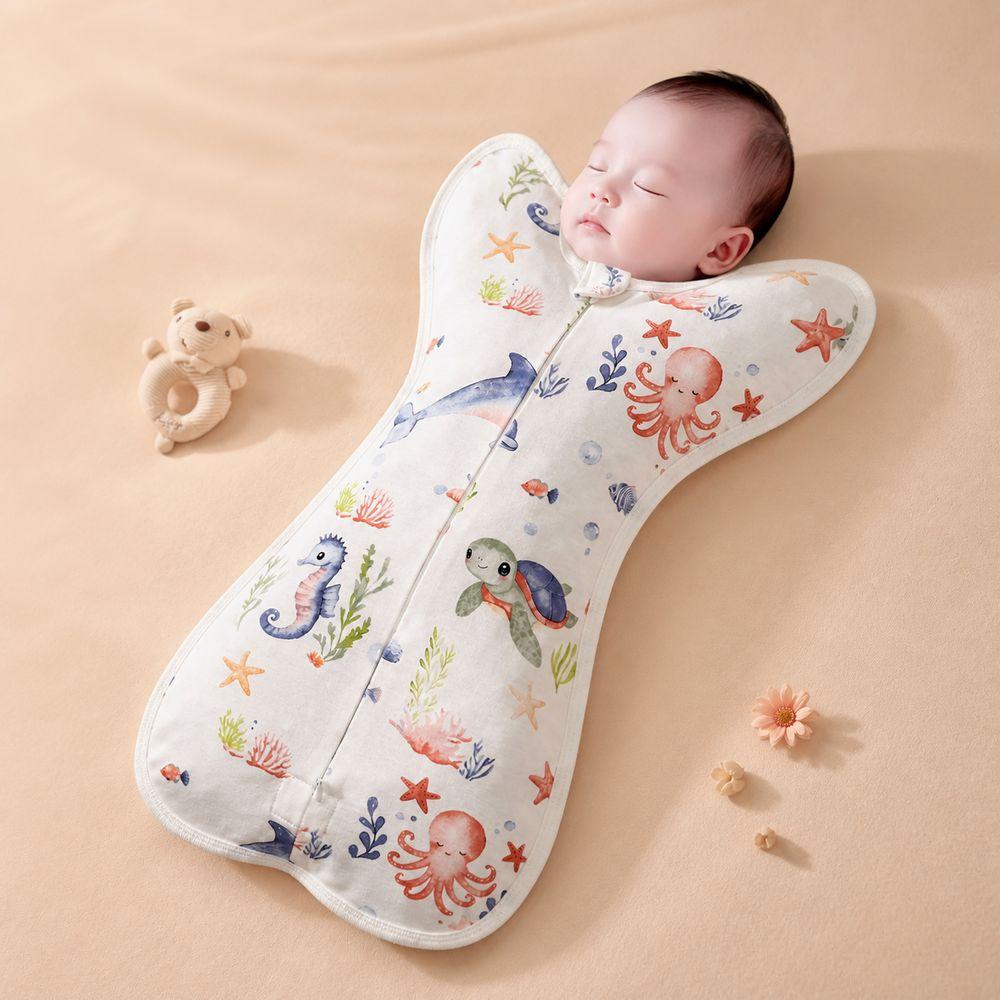 Cotton Baby Swaddle Blanket Zipper Closure Baby Sleeping Bag Infant Swaddle Wrap Infant Bedding
