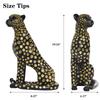 Modern Spotted Panther Resin Leopard Statue Animal Sculpture Luxury Home Decoration Office Cheetah Figurine Accessories for Desk