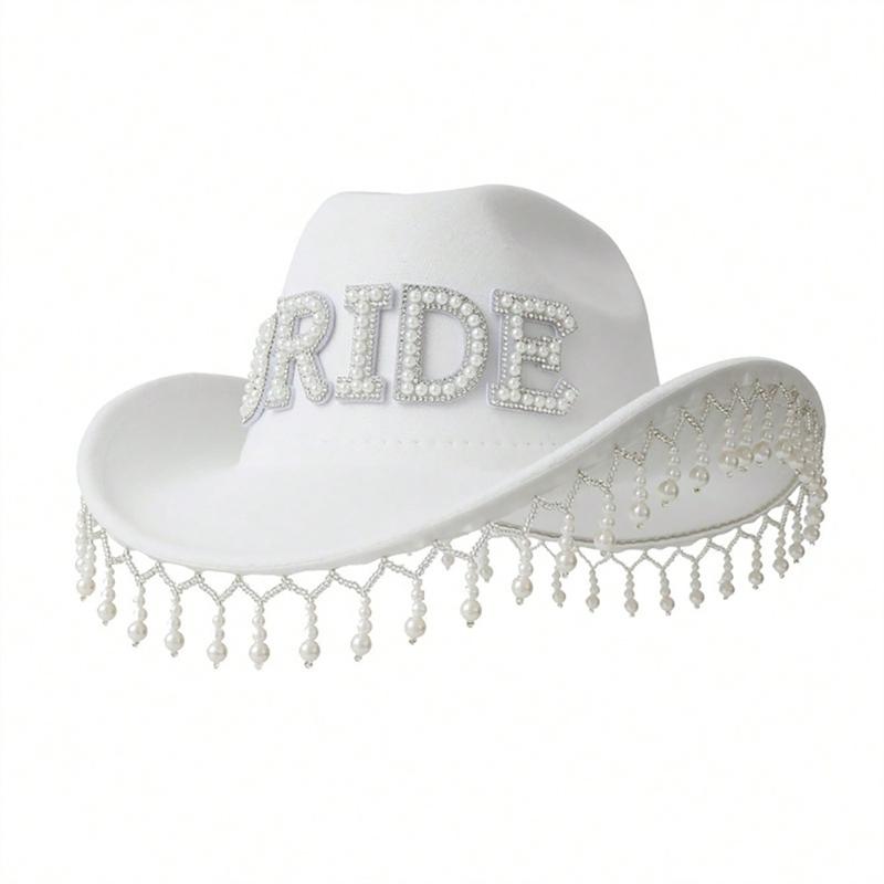 

Bachelorette Party Hat Bridal Shower Hat Women Cowgirl Hat Wedding Party Accessories Photoshooting Jazzs Hat Headpiece