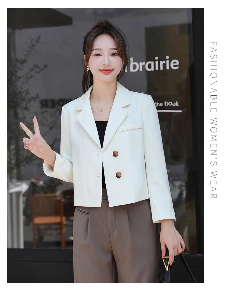 

2025 Slimming Korean Style Orange Suit Jacket - Street & Office Versatile, Petite Fit for Spring & Autumn XXXL (suggested 140-150 jin) бежевий