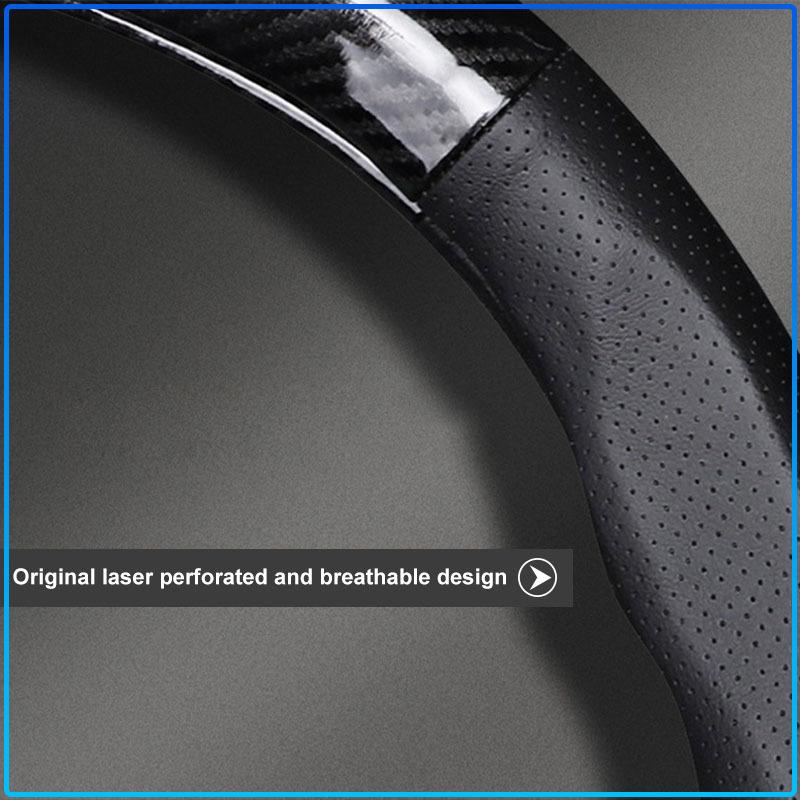 Coprivolante per Auto Traspirante Antiscivolo in Pelle PU Coprivolante per BMW Serie M Performance 1 3 5 7 M3 M4 M5 M6 X1 X3 X5 X6 X7 E30 E34 E36 E4