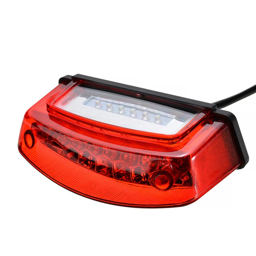 12V Led Motorcycle Plate Light Red Tail Lamp