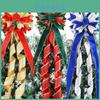 Large Festive Christmas Bow Ornament For Tree Topper In Elegant Red Gold Color