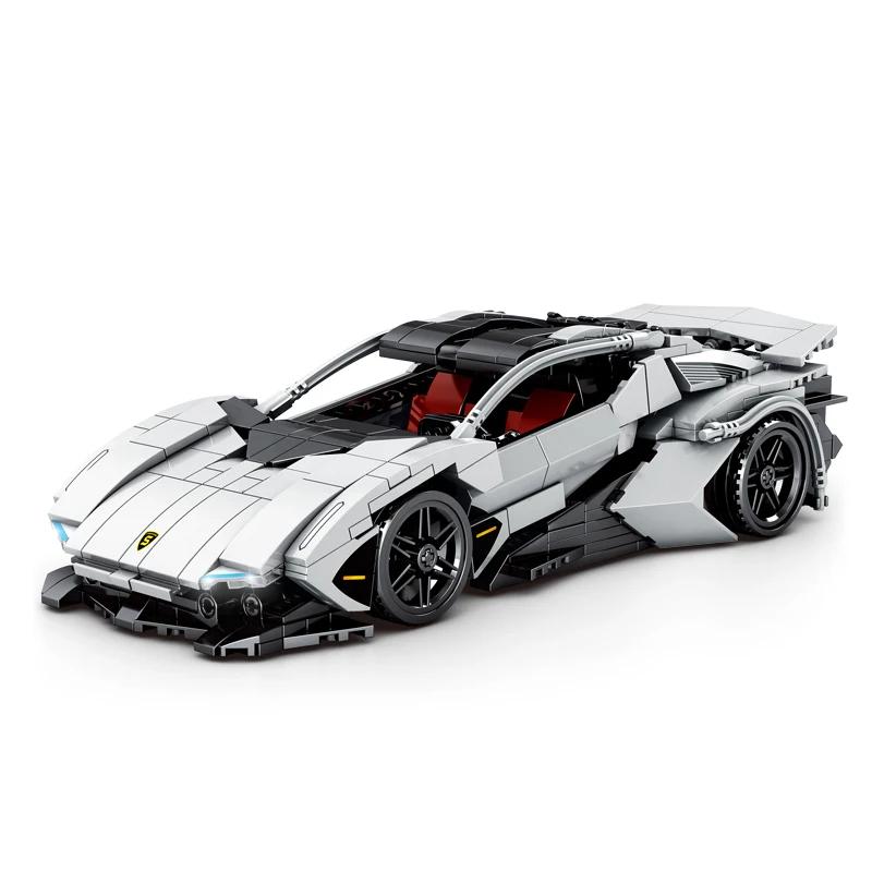 

Non-Toxic 684Pcs Technical Boomerang Racing Car Super Car Building Blocks City Control Sports Vehicle Bricks Toys For Kids Desktop Deco