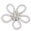 3Pcs Shoe Brooch Cute Colours 6cm Rhineston Wide Flower Shape Clothing Brooch for Shoes Bag Wedding Dress