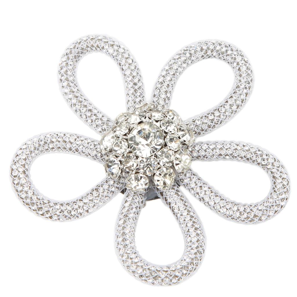3Pcs Shoe Brooch Cute Colours 6cm Rhineston Wide Flower Shape Clothing Brooch for Shoes Bag Wedding Dress