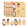10PCS Christmas Label Individual-Adhesive Wrapping Label Christmas Name Transfers for Envelopes Box Cards Christmas Decoration