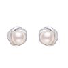 S999 Sterling Silver Freshwater Pearl Stud Earrings for Women: Elegant Screw Back Design