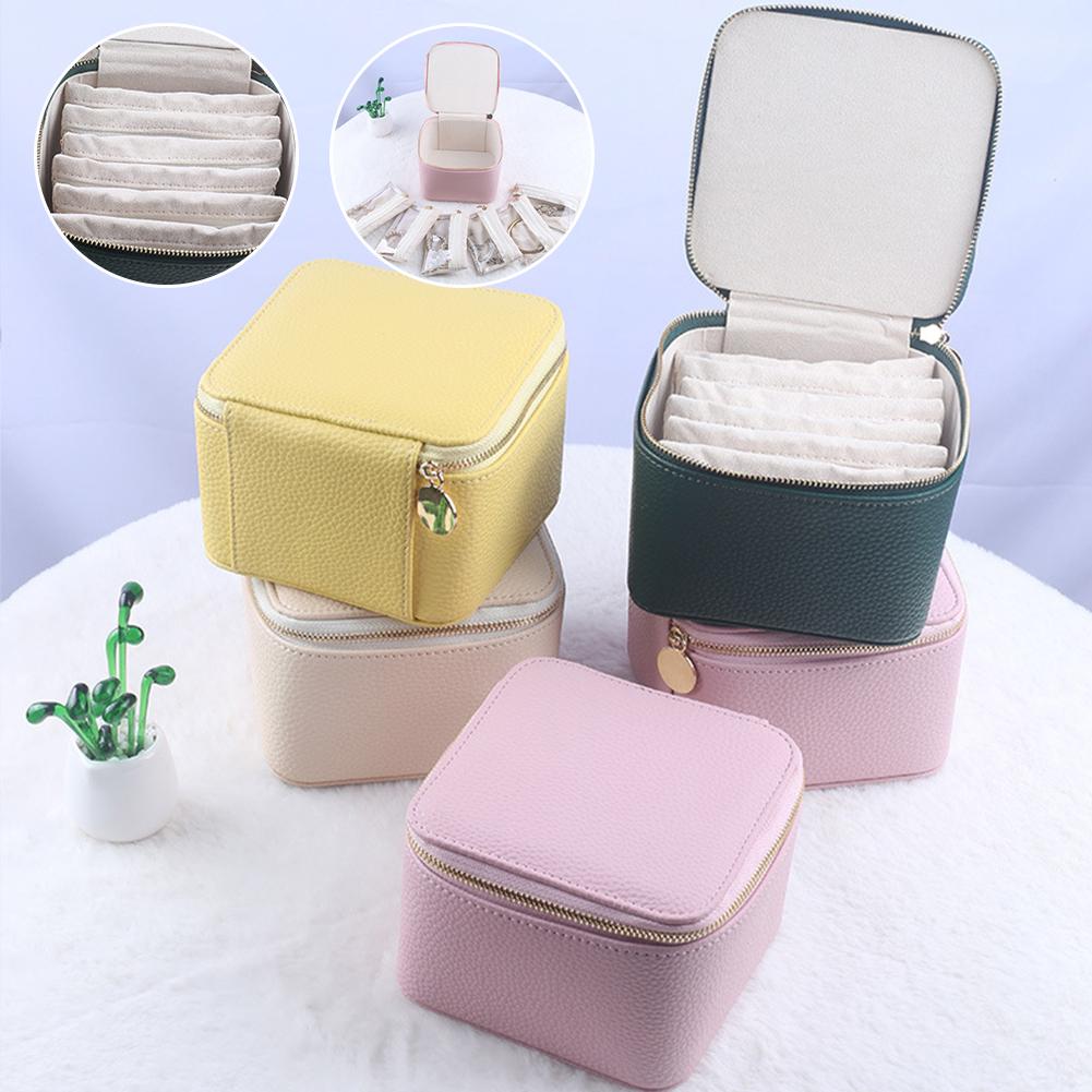 Einfacher Schmuck-Organizer mit Reißverschluss, Mehrzweck-Aufbewahrungskoffer für Armbänder, für Schlafzimmer und Zuhause