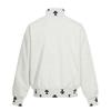 Mens Oversized Stand Collar Cotton Blend Hoodless Jacket With Letter Print - Streetwear Casual Outerwear Fall