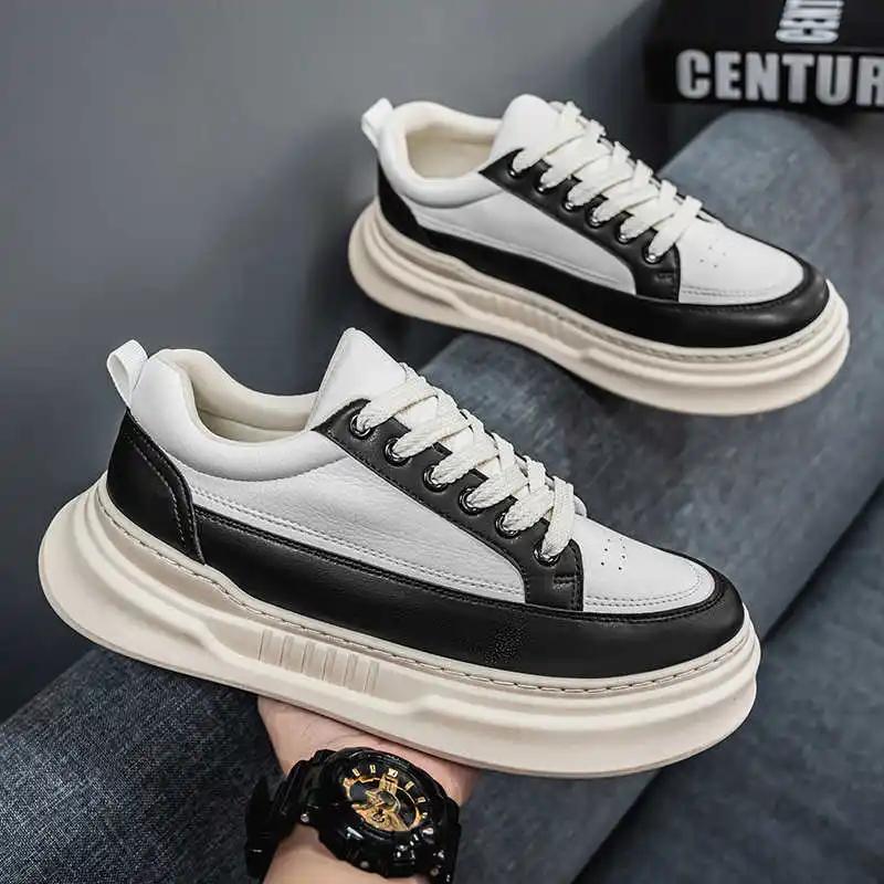 Fashion Flatform Thick Bottom Summer Walking Shoes Casual Mokassin Man Sneakers 46 Sports Unusual Overseas New Industrial Sewing