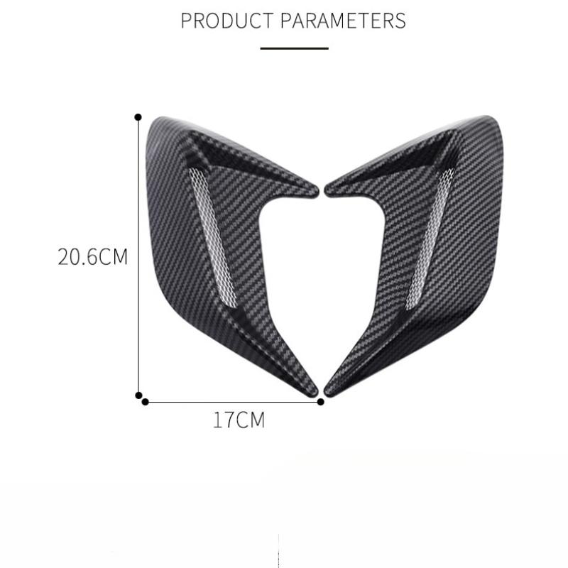 Car Front Bumper Decor Sticker Side Air Vent Car Splitter Wing Spoiler Canard Car decoration Universal