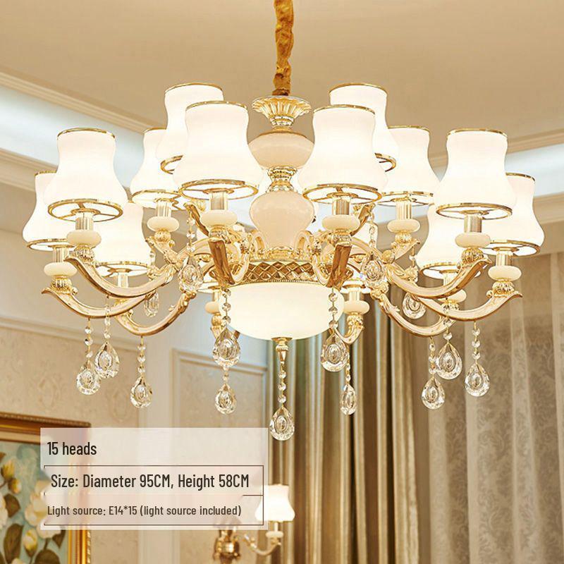 European Minimalist Crystal LED Chandelier for Living Room, Bedroom, Restaurant, or Villa Hall.